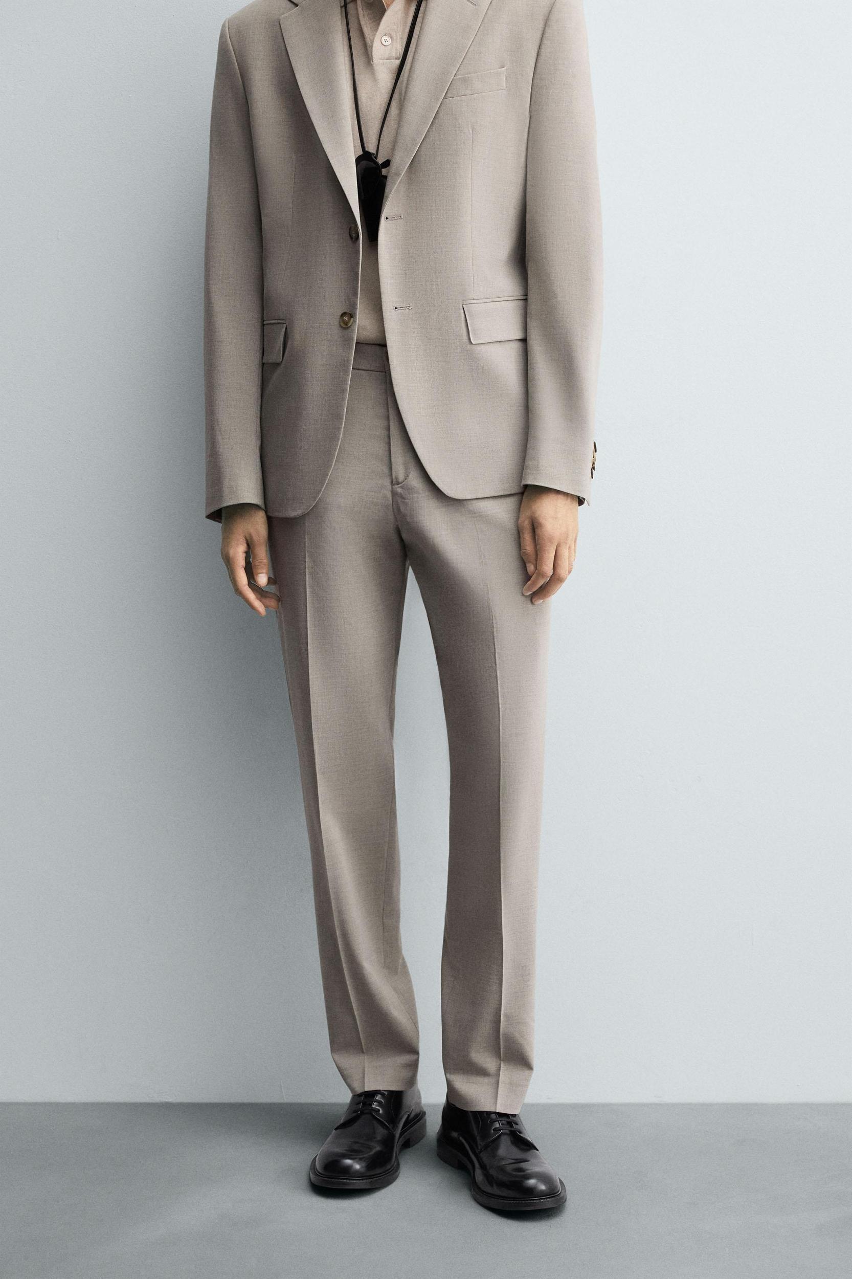 TEXTURED SUIT PANTS Product Image