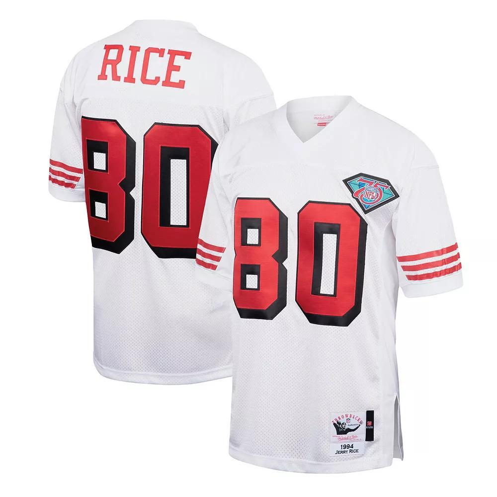 Men's Mitchell & Ness Jerry Rice White San Francisco 49ers 1994 Authentic Throwback Retired Player Jersey, Size: 52 Product Image