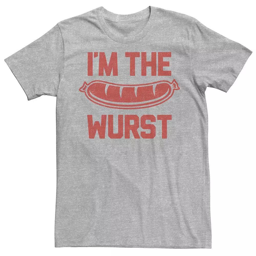 Men's I'm The Wurst Bratwurst Tee, Size: XL, Athletic Grey Product Image