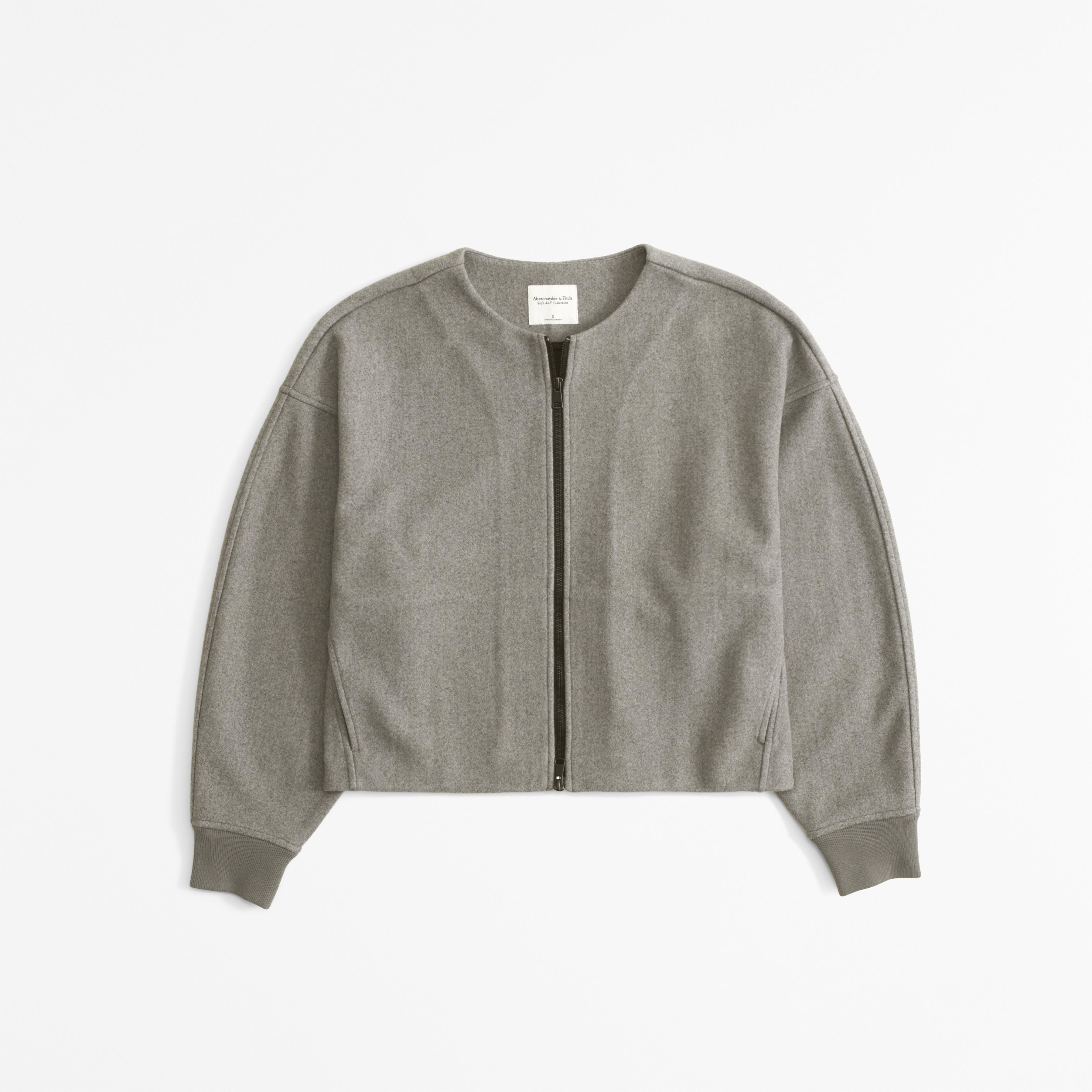 Felted Bomber Full-Zip Product Image