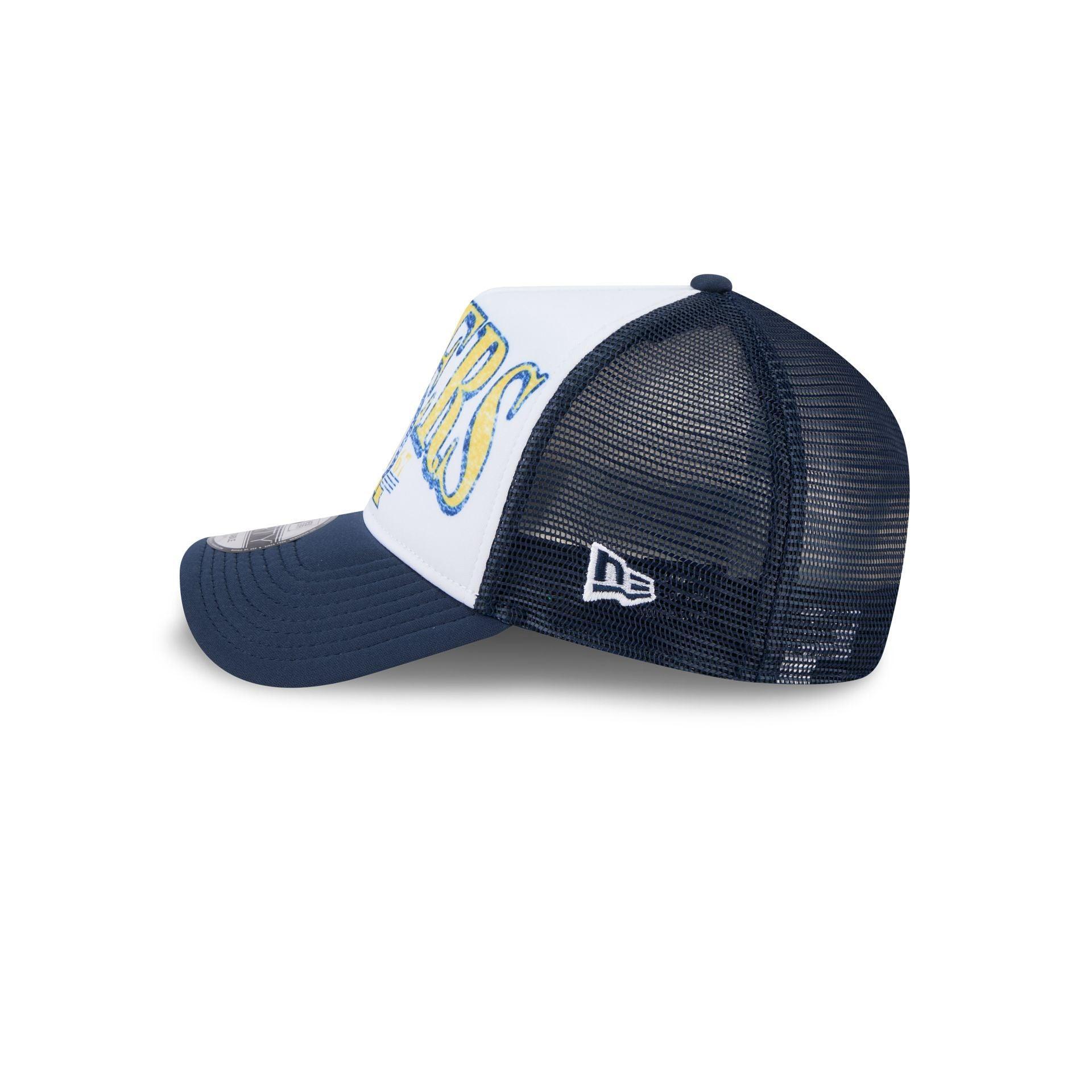 Indiana Pacers Distressed 9FORTY A-Frame Trucker Hat Male Product Image