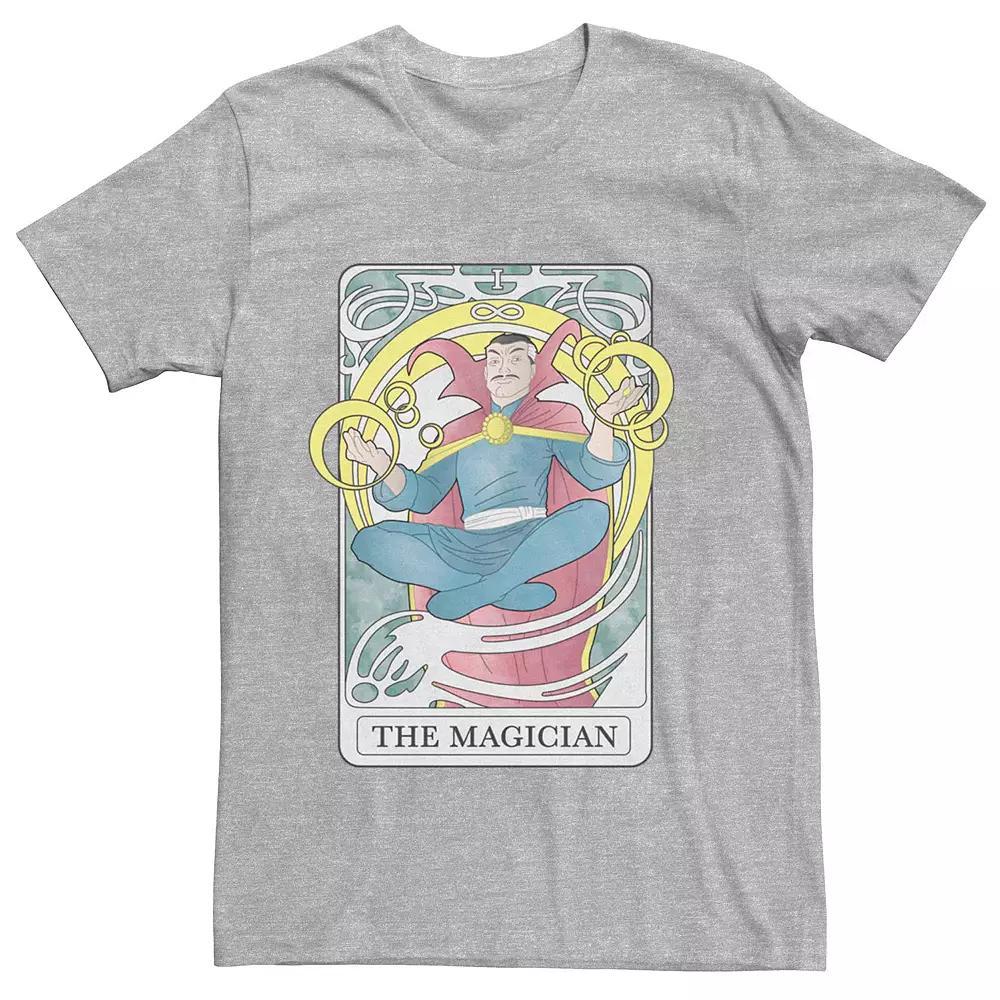 Men's Marvel's Doctor Strange The Magician Tarot Card Tee, Size: Medium, Athletic Grey Product Image