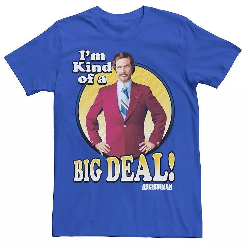 Men's Anchorman Ron Burgundy Kind Of A Big Deal Tee, Size: Small, Royal Product Image