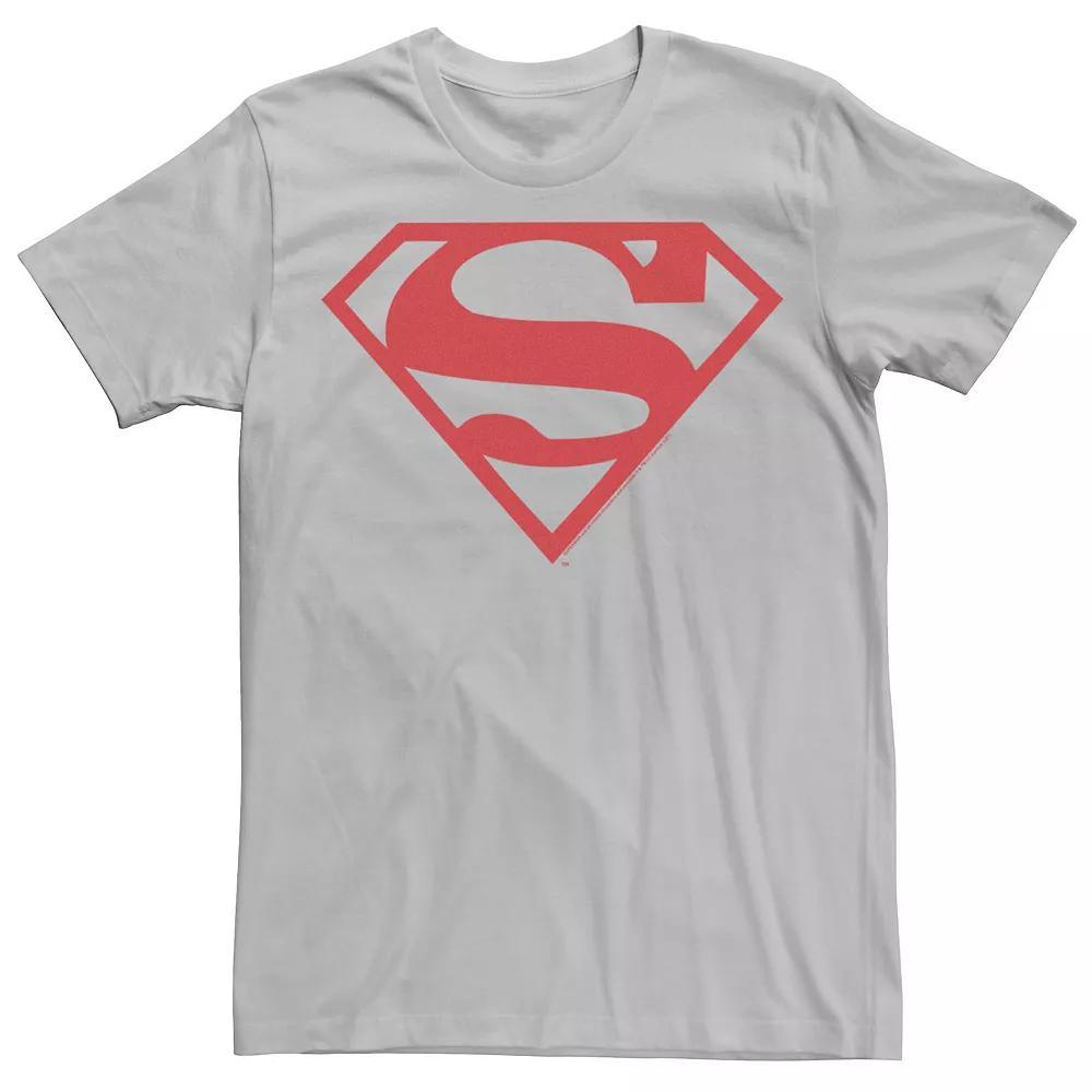 Men's Superman Red Hue Chest Logo Tee, Size: Small, Silver Product Image