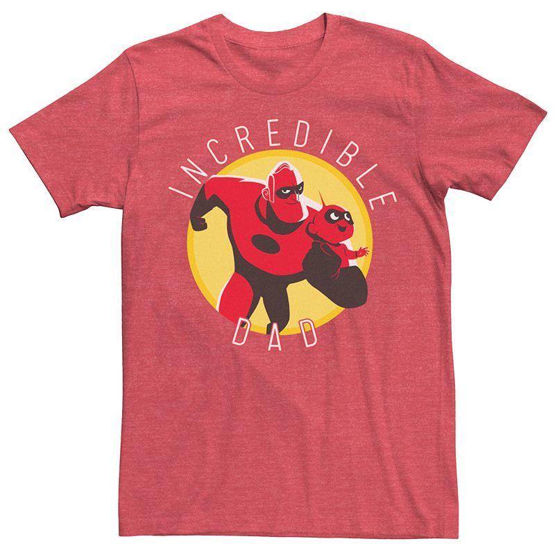 Disney / Pixar's The Incredibles Men's Incredible Dad Tee, Size: Medium, Athletic Grey Product Image