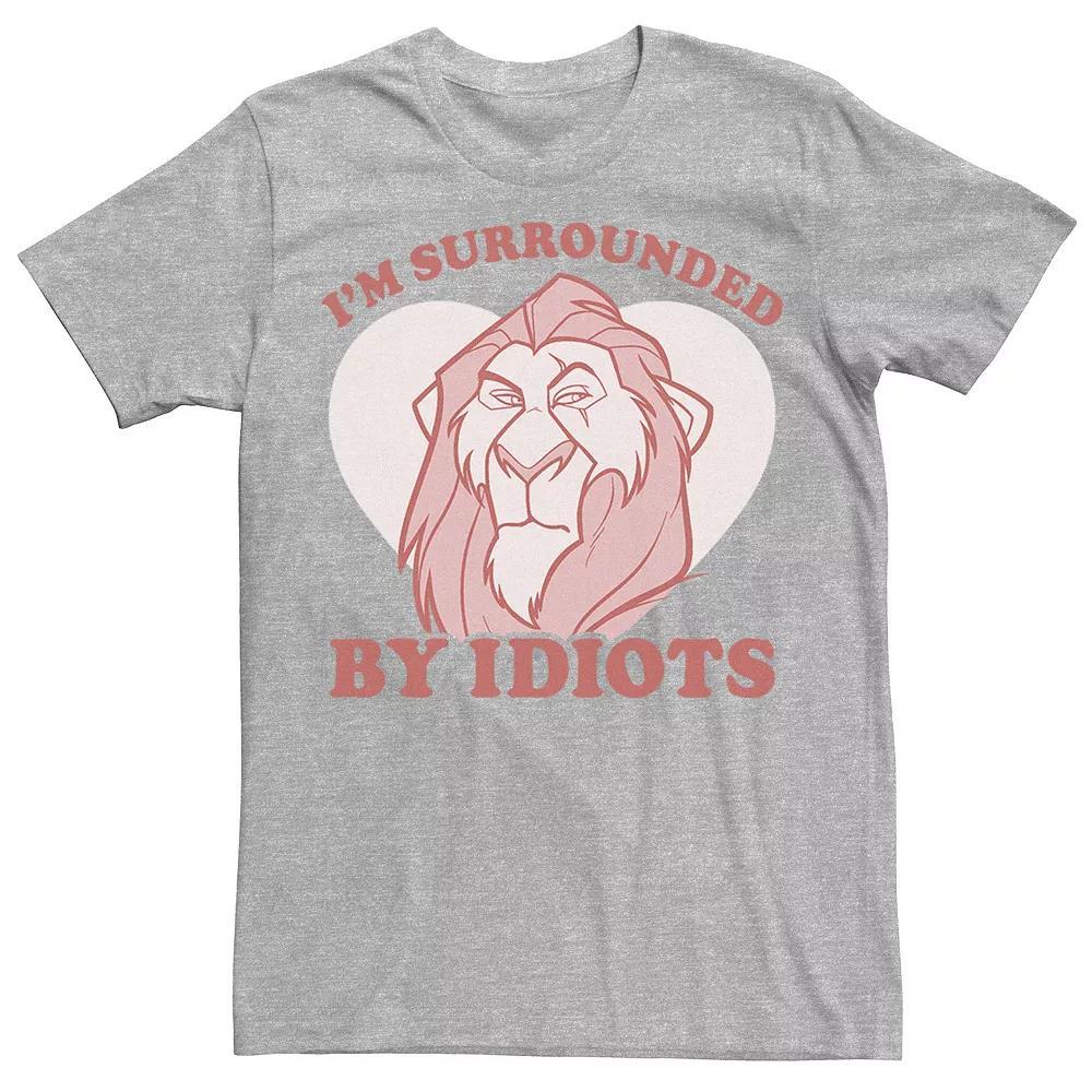 Men's Disney's The Lion King Disney Villains Valentine's Day Scar Surrounded By Idiots Tee,  Product Image
