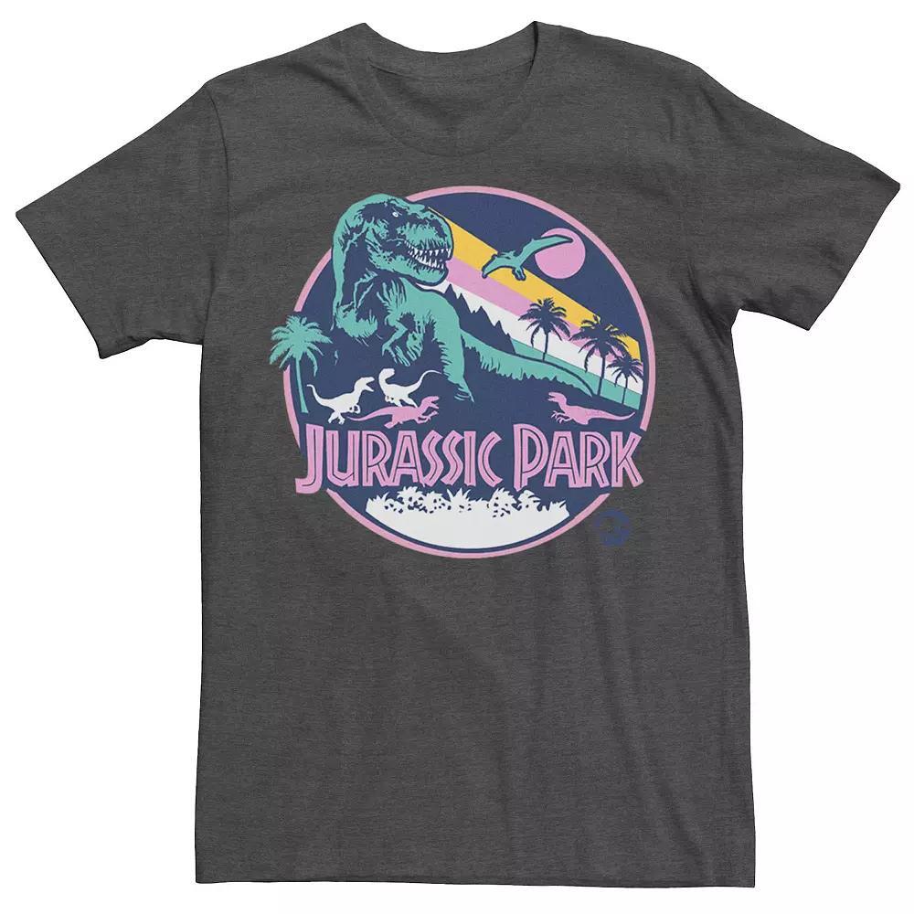 Men's Jurassic Park Retro Rex Scene Tee, Size: Medium, Kelly Grey Product Image