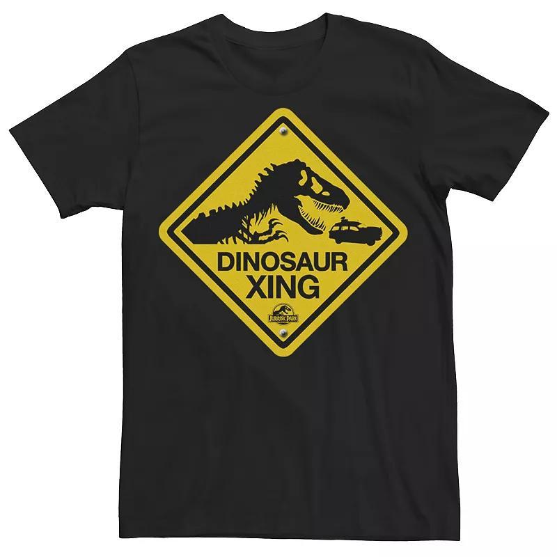 Men's Jurassic Park Dino Crossing Tee, Size: Small, Black Product Image