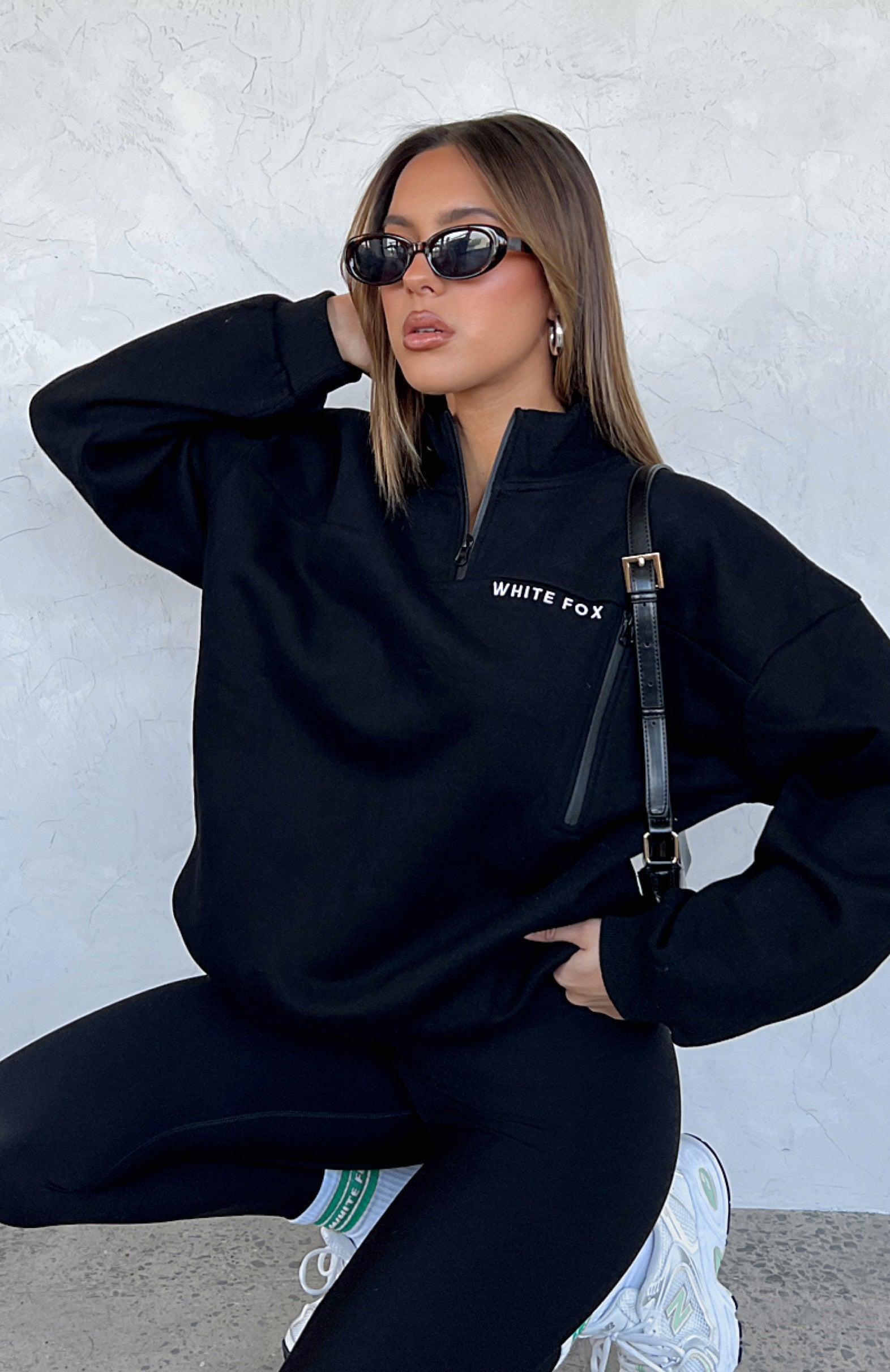 Where Did You Go Zip Front Sweater Black Product Image