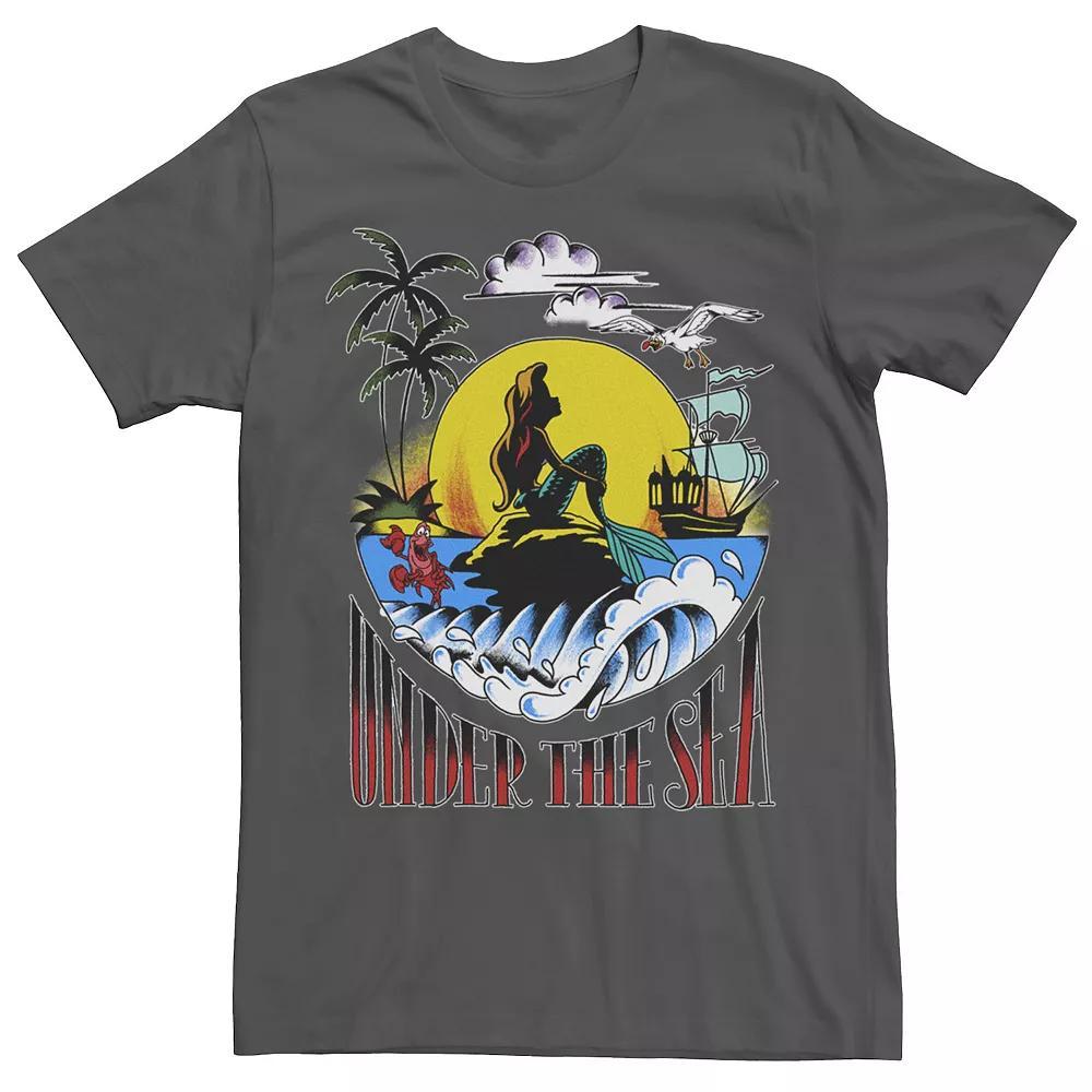 Disney's The Little Mermaid Tattoo Style Poster Men's Tee,  Product Image