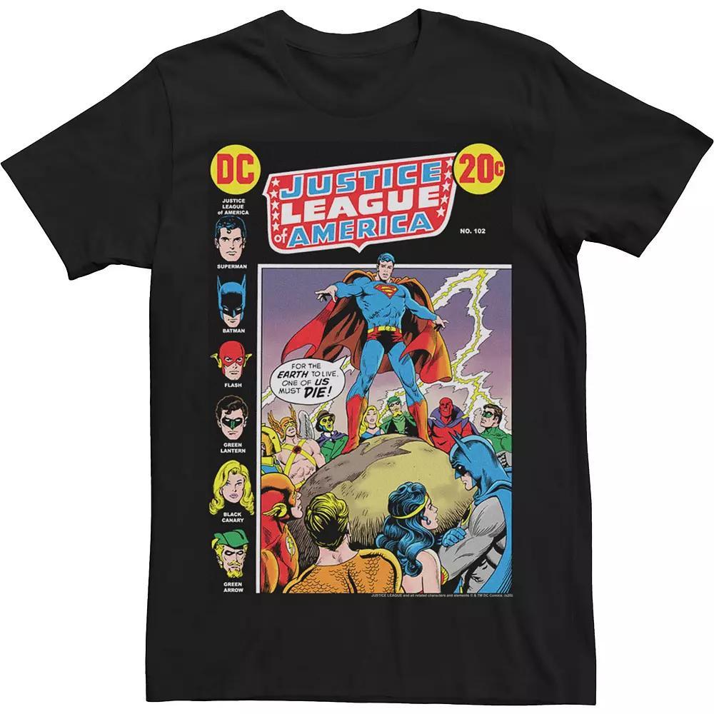 Men's Justice League Golden Justice Comic Tee, Size: Medium, Black Product Image