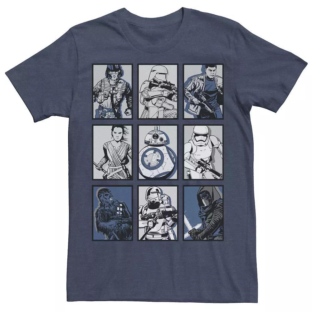 Men's Star Wars Force Awakens Pop Art Poster Graphic Tee, Size: Medium, Navy Grey Product Image