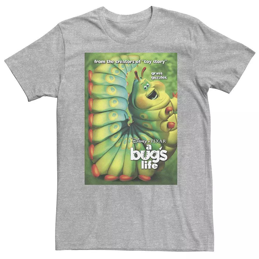 Big & Tall Disney / Pixar A Bug's Life Heimlich Grass Guzzler Poster Tee, Men's, Size: 3XL, Athletic Grey Product Image