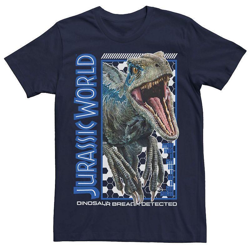 Men's Jurassic World Blue Dino Breach Tee, Size: Medium, Red Product Image