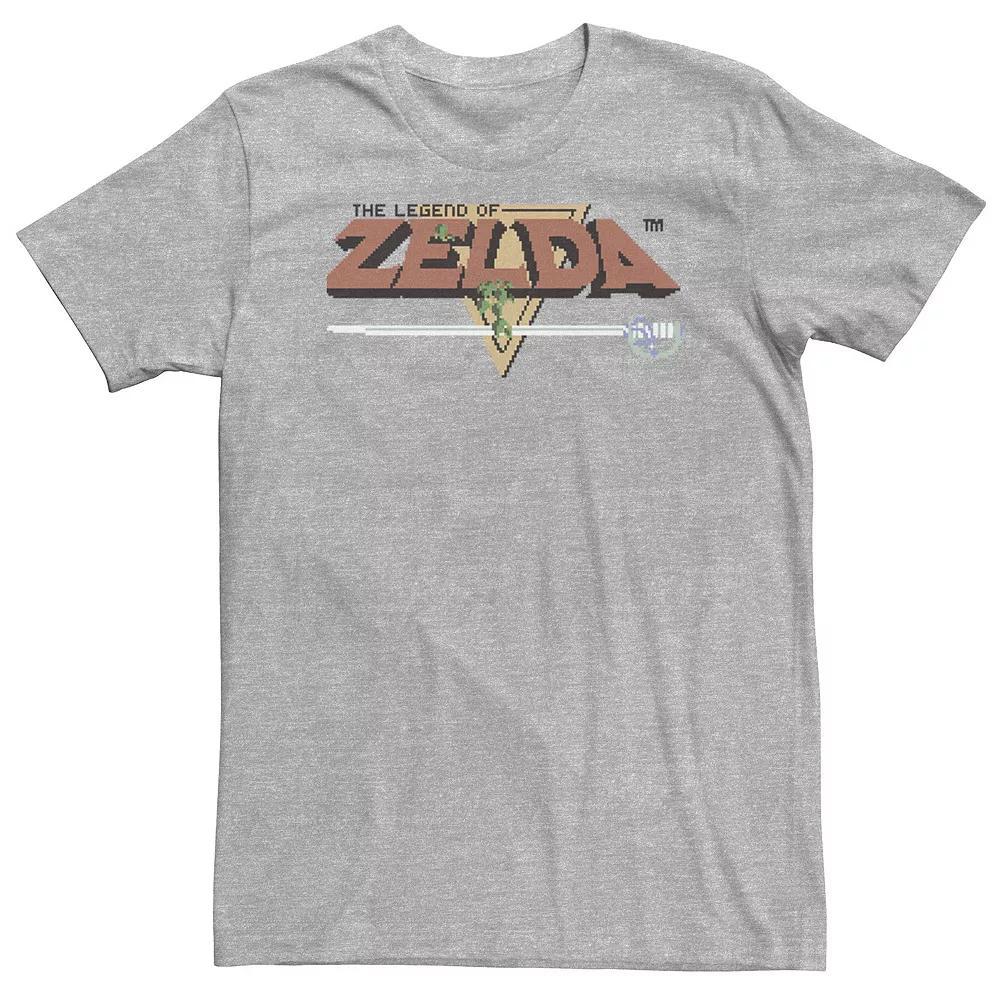 Big & Tall Nintendo Zelda Classic NES 8bit Title Screen Tee, Men's,  Product Image