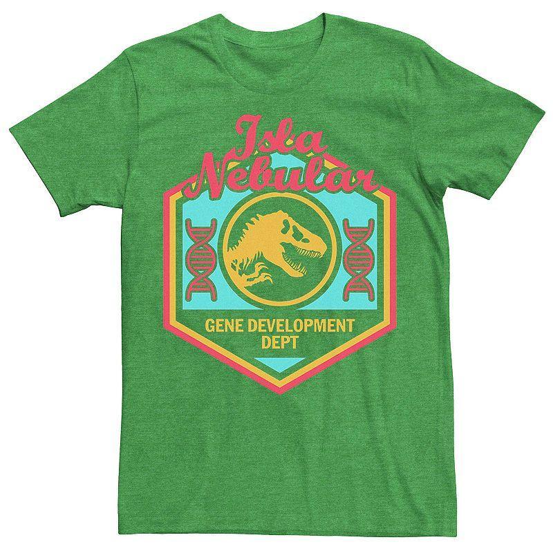 Men's Jurassic World Isla Nebular Gene Dept. Badge Tee, Size: XL, Kelly Grey Product Image