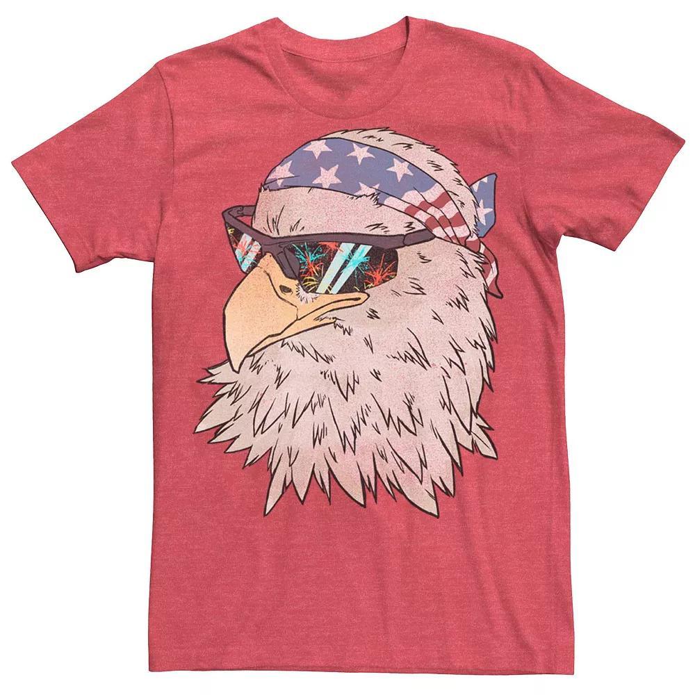 Men's Bald Eagle American Flag Bandanna Graphic Tee,  Product Image