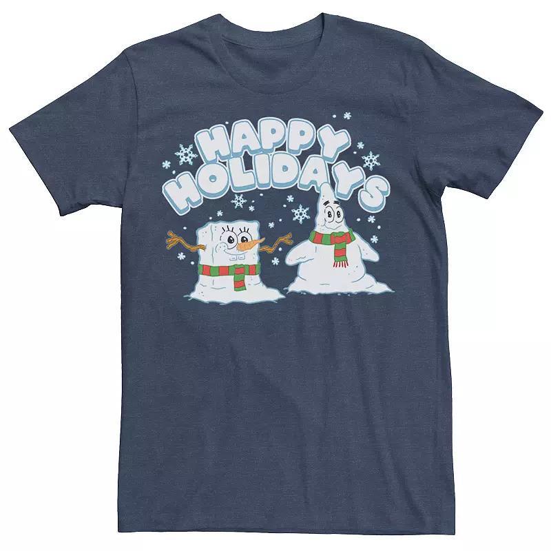 Men's Spongebob Squarepants Patrick Snowmen Tee, Size: Large, Athletic Grey Product Image