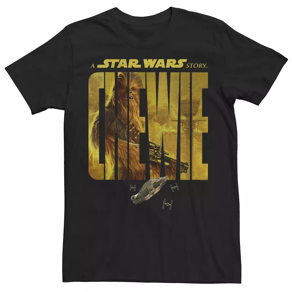 Men's Star Wars Han Solo Story Chewie Tee, Size: Large, Black Product Image