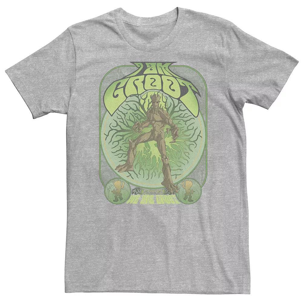 Big & Tall Marvel Guardians of the Galaxy Classic I Am Grrot Tee, Men's, Size: XXL Tall, Athletic Grey Product Image