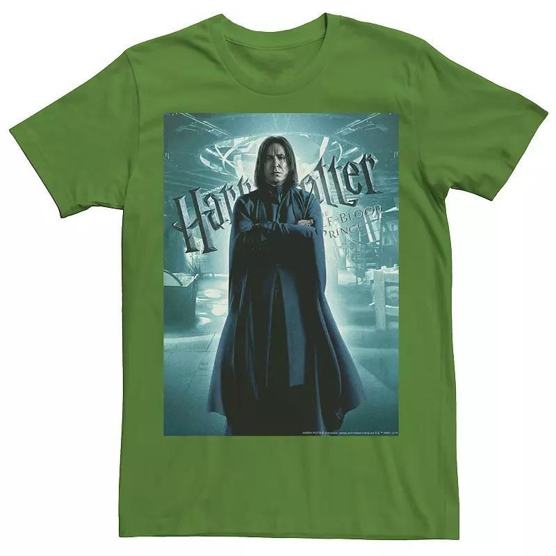 Mens Harry Potter Half-Blood Prince Snape Character Poster Graphic Tee Blue Product Image