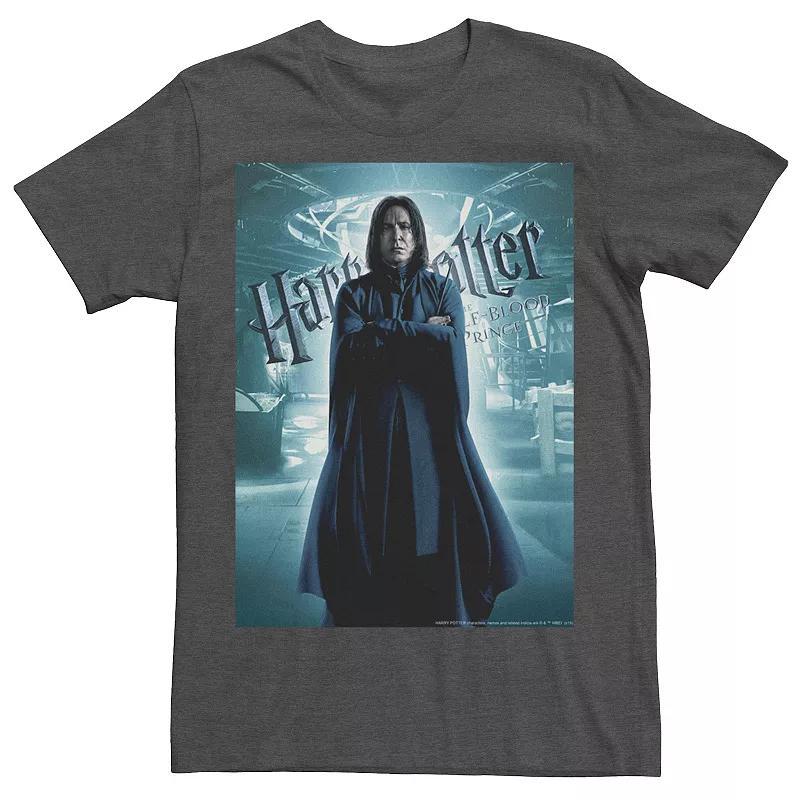 Mens Harry Potter Half-Blood Prince Snape Character Poster Graphic Tee Blue Product Image