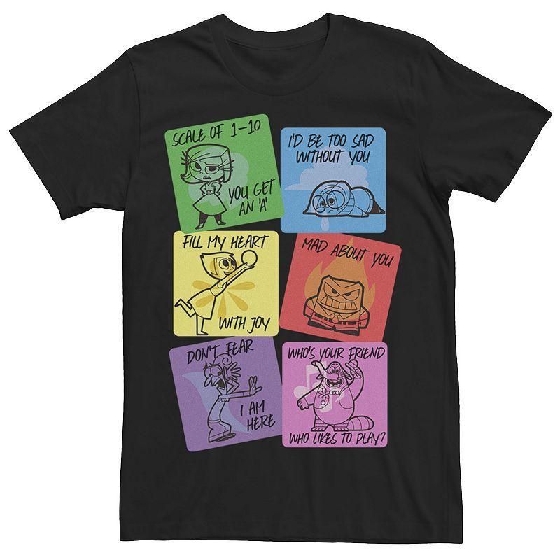 Disney / Pixar's Inside Out Men's Valentine's Cards Tee, Size: 3XL, Black Product Image