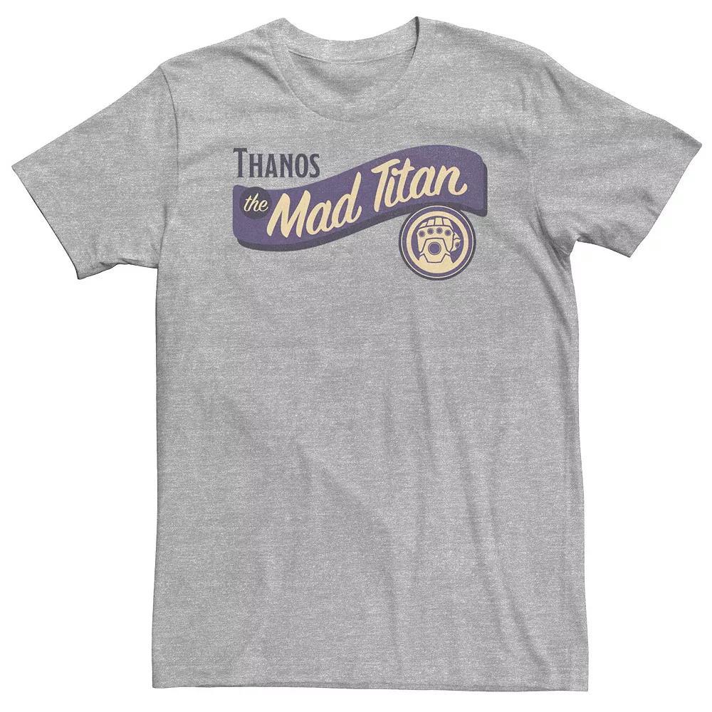 Big & Tall Marvel Avengers Thanos The Mad Titan Typographic Tee, Men's,  Product Image