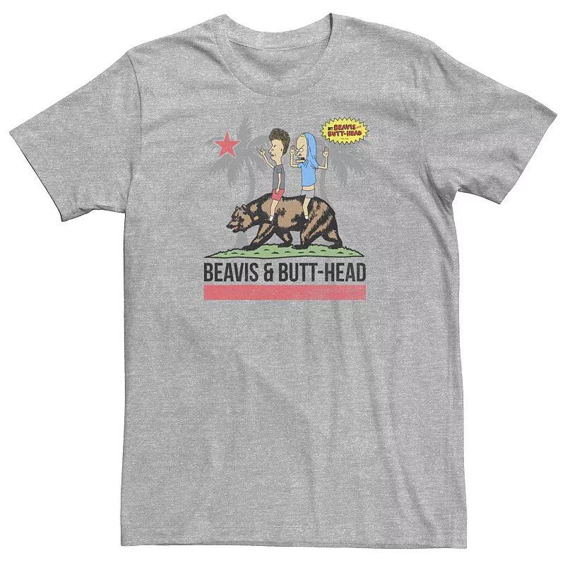 Men's Beavis And Butthead Bear California Flag Tee,  Product Image
