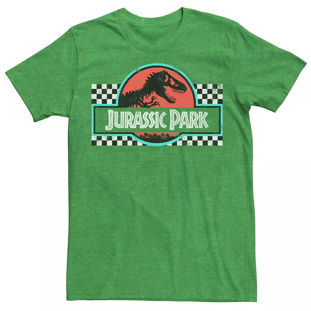 Men's Jurassic Park Retro Colors Checkered Logo Tee,  Product Image