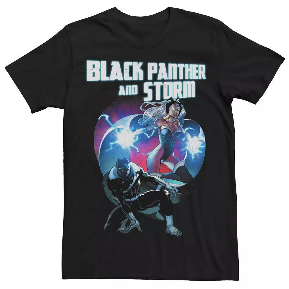 Men's Marvel Black Panther And Storm Lightning Portrait Tee, Size: 3XL Product Image