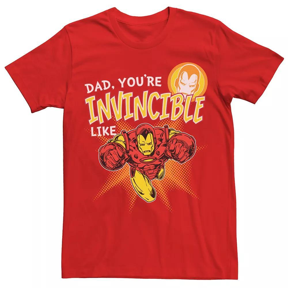 Men's Marvel Iron Man Invincible Like Dad Tee,  Product Image