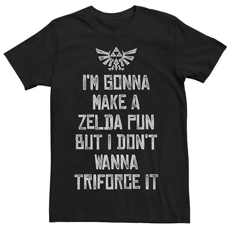 Men's Nintendo Zelda Funny Pun Graphic Tee, Size: Large, Black Product Image