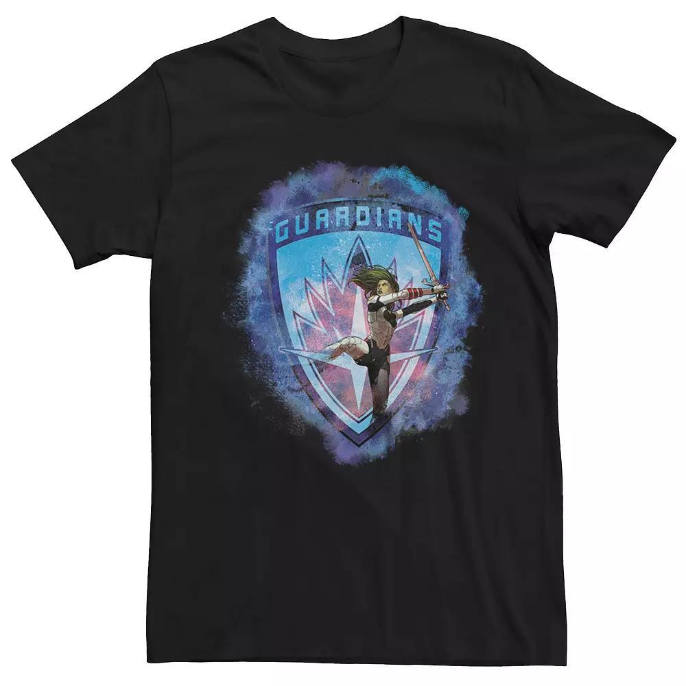 Men's Marvel Guardians Of The Galaxy Gamora Crest Shield Graphic Tee, Size: XXL, Black Product Image