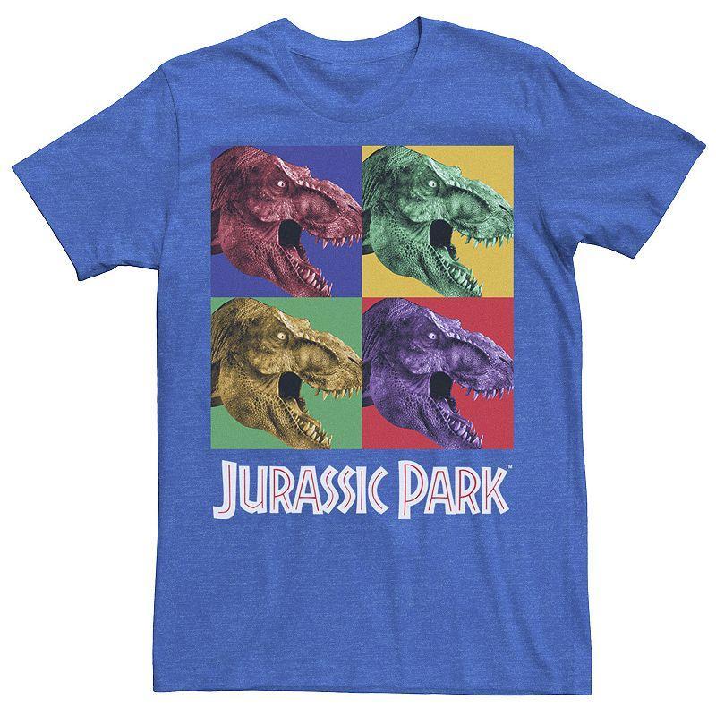 Men's Jurassic Park Four Square Dino Pop Art Style Tee, Size: Medium, Red Product Image