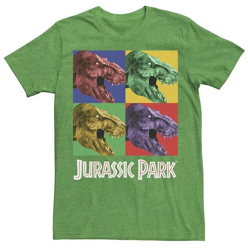 Men's Jurassic Park Four Square Dino Pop Art Style Tee, Size: Medium, Red Product Image