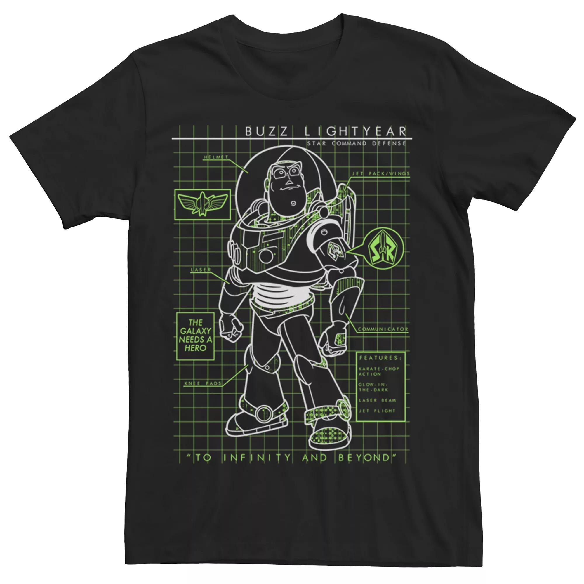 Men's Disney / Pixar's Toy Story Buzz Lightyear Schematic Tee,  Product Image