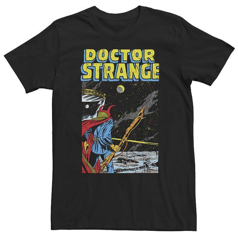 Big & Tall Marvel Doctor Strange Galaxy Retro Comic Tee, Men's, Size: 4XLT, Black Product Image