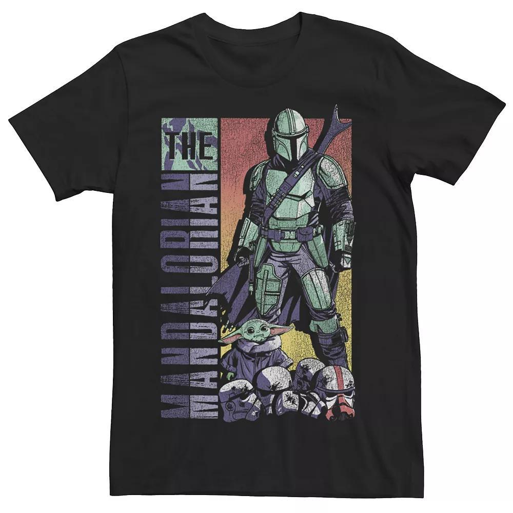 Men's Star Wars: The Mandalorian & The Child Comic Cover Pop Tee, Size: XL, Black Product Image
