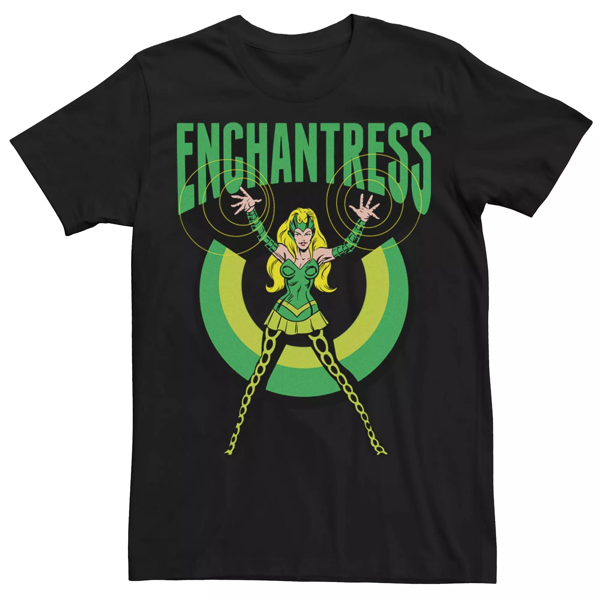 Mens Marvel Enchantress Vintage Portrait Logo Graphic Tee Product Image