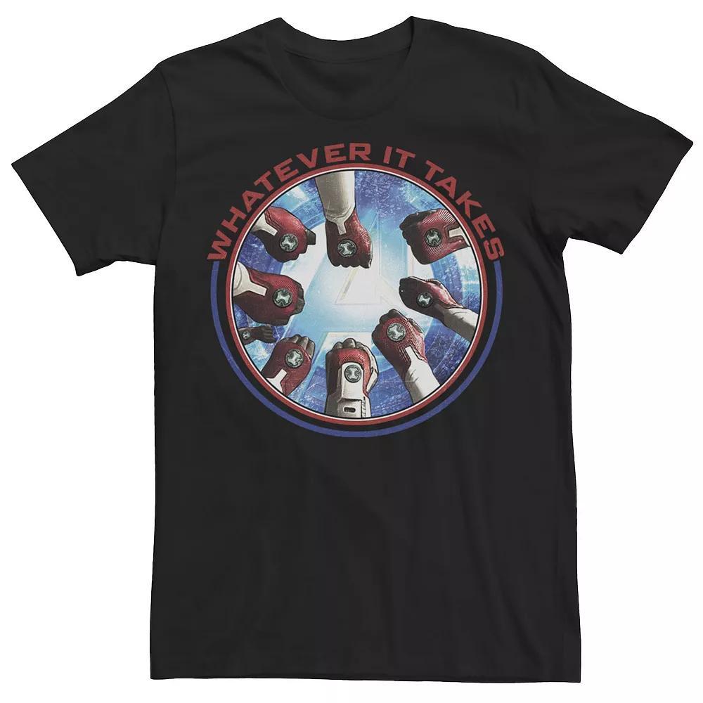 Men's Marvel Avengers Endgame Whatever It Takes Hands In Portrait Graphic Tee, Size: 3XL, Black Product Image