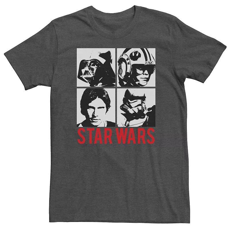 Mens Star Wars Character Portrait Panel Logo Tee Grey Heather Product Image