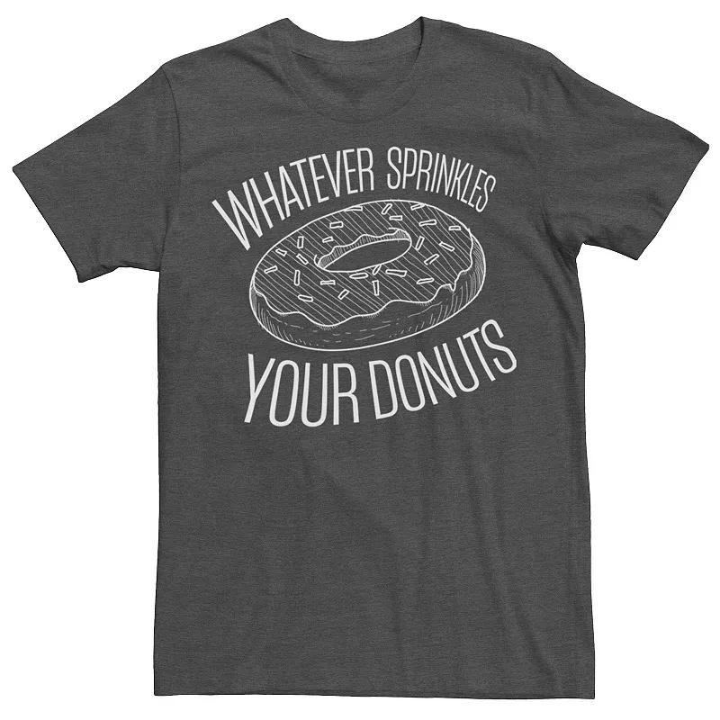 Men's Generic Sprinkles Your Donuts Food Humor Tee, Size: Medium, Grey Heather Product Image