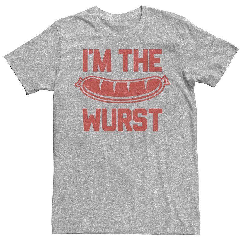 Men's I'm The Wurst Bratwurst Tee, Size: XL, Athletic Grey Product Image