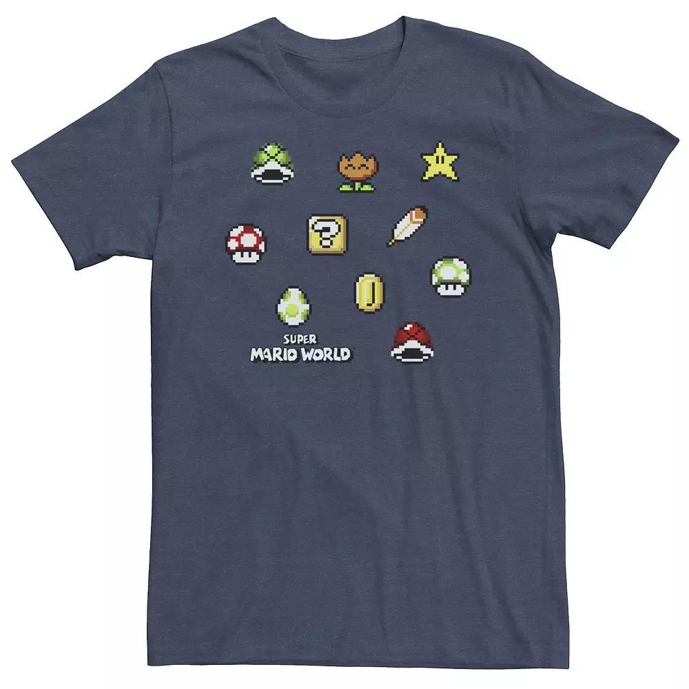 Big & Tall Super Mario 8-Bit Items Tee, Men's,  Product Image