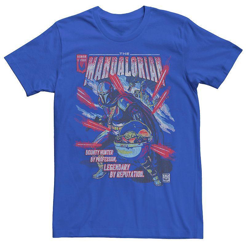 Men's Star Wars The Mandalorian Vintage Groupshot Tee, Size: 3XL, Light Blue Product Image