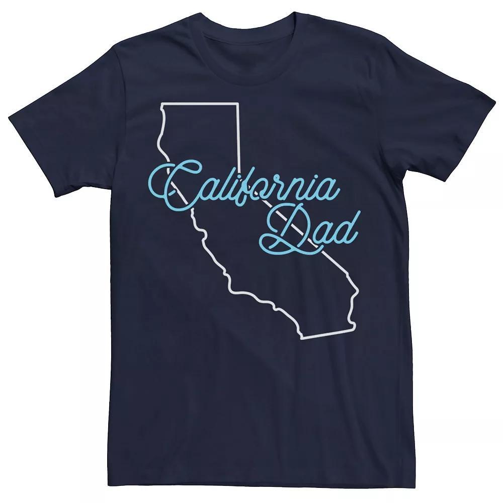 Men's California Dad Outline Tee, Size: 3XL, Blue Product Image