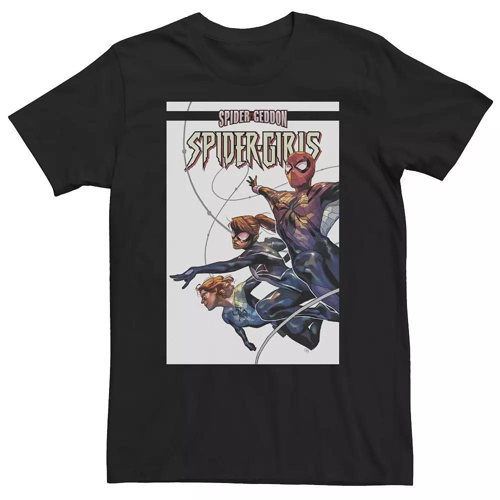 Big & Tall Marvel Spider-Girls Spider Geddon Comic Cover Tee, Men's, Size: 5XL, Black Product Image