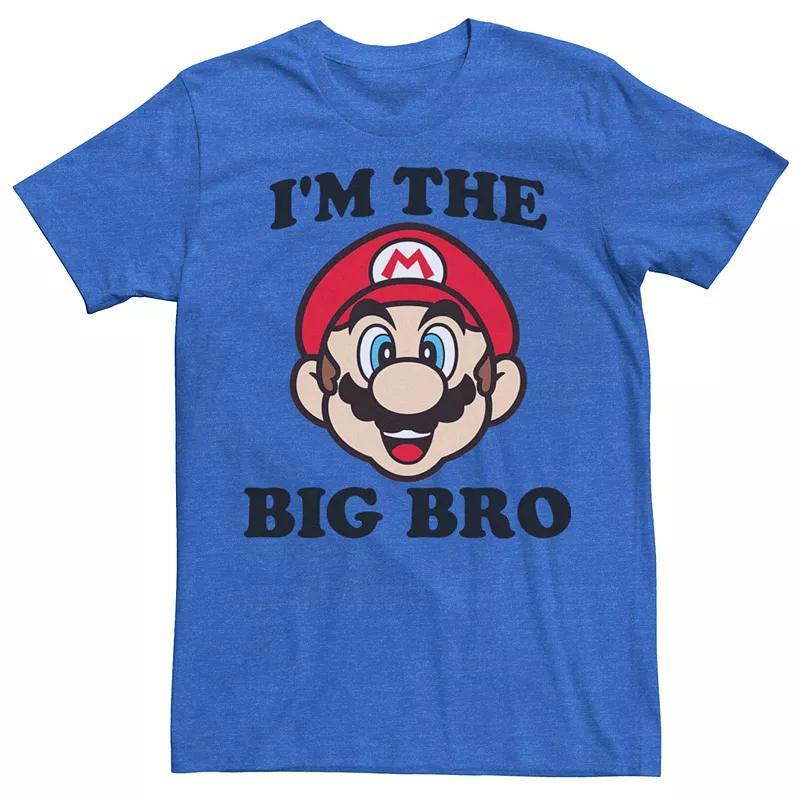 Mens Nintendo Im The Big Bro Short Sleeve Graphic Tee Royal Grey Product Image