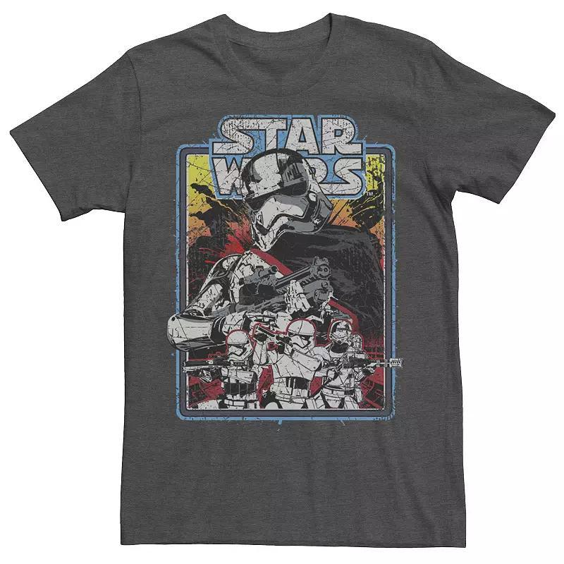 Mens Star Wars Darth Vader Dark Poster Tee Navy Grey Product Image